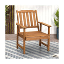 Outdoor Armchair Wooden Patio Chairs Brown