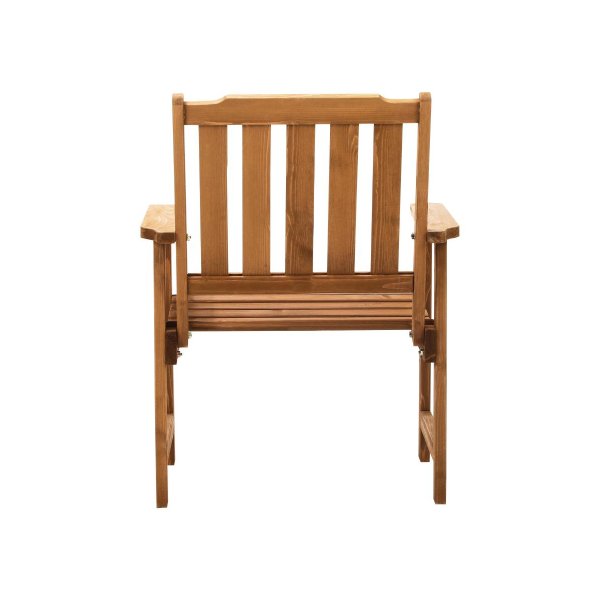 Outdoor Armchair Wooden Patio Chairs Brown