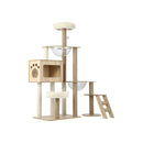 Cat Tree Scratcher Cats Condo Wood 142cm