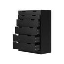 6 Chest of Drawers Air Gap Handles Black