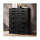 6 Chest of Drawers Air Gap Handles Black