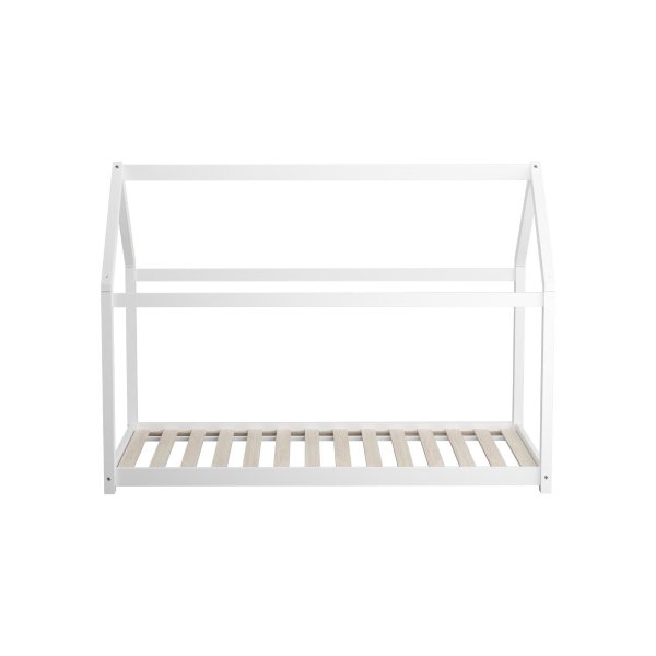 Wooden Bed Frame Single House Style White