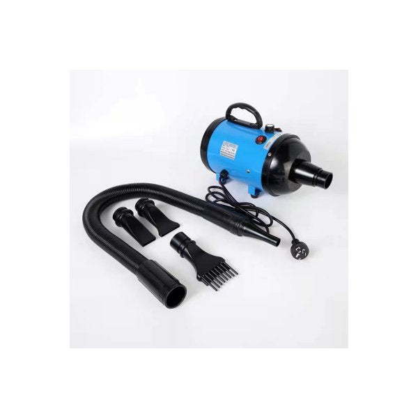 2800W Dog Velocity Pet Blow Dryer Adjustable Speed 4 Nozzles Black