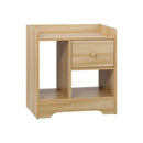 Bedside Table with Drawer & Storage Space Wooden