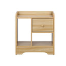 Bedside Table with Drawer & Storage Space Wooden