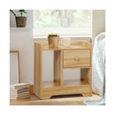 Bedside Table with Drawer & Storage Space Wooden