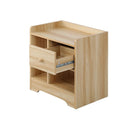 Bedside Table with Drawer & Storage Space Wooden