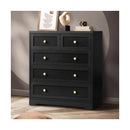 Chest of Drawers with 5 Drawers Black