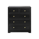 Chest of Drawers with 5 Drawers Black