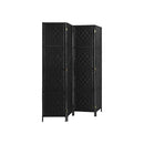 4 Panel Room Divider Privacy Screen Black