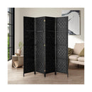 4 Panel Room Divider Privacy Screen Black