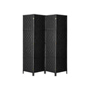 4 Panel Room Divider Privacy Screen Black