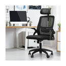 Office Chair with Mesh Headrest Backrest Black