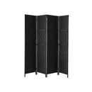 4 Panel Room Divider Privacy Screen Black