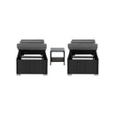 2X Sun Lounge with Table Outdoor Set