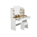 Dressing Table Stool Set Makeup Mirror 10 Led Bulbs