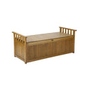 Outdoor Wooden Storage Bench Waterproof Top