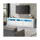 Tv Cabinet Rgb Led Gloss White 180Cm