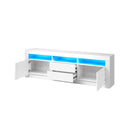 Tv Cabinet Rgb Led Gloss White 180Cm