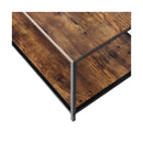 Coffee Table Storage Rack 2-Tier Black&Walnut