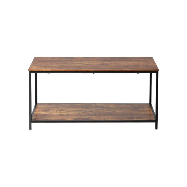Table Mounted Rack Coffee Table Storage Rack 2-Tier Black&Walnut – Simply Wholesale