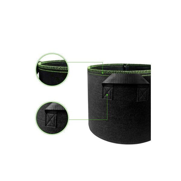 5 Pack 5 Gallons Plant Grow Bag Flower Container Pots with Handles