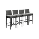 Garden Bar Stools Rattan Dinning Chairs 4X