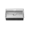 Kitchen Stainless Steel Sink Single Black 70X45CM