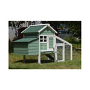 Green Small Chicken Coop With Nesting Box For 2 Chickens Rabbit Hutch
