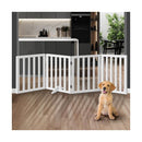 Wooden Pet Gate Dog Fence 4 Panels