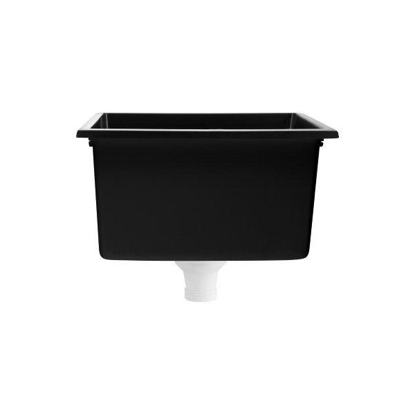 Kitchen Sink Granite Basin Single Bowl 45cmx45cm Black