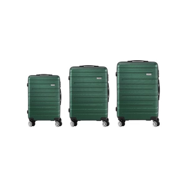 3PCS Luggage Set TSA Lock Hard Case Green