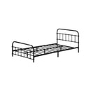 Metal Bed Frame King Single Railing-style Black