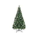 Christmas Tree 2.4M 8FT Snowy Decor Green 1480 Tips