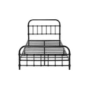 Metal Bed Frame King Single Railing-style Black