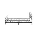 Metal Bed Frame King Single Railing-style Black