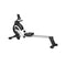 Rowing Machine Magnetic Resistance Black&White