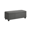 Storage Ottoman Linen Fabric Large