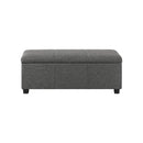 Storage Ottoman Linen Fabric Large