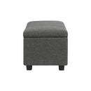 Storage Ottoman Linen Fabric Large