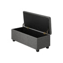 Storage Ottoman Linen Fabric Large