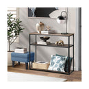 Hall Console Table 3 Tiers Shelves Metal&Wooden