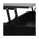 Coffee Table with Lift Up Top Storage Space Wooden Black