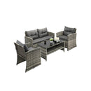 Outdoor Patio Set Wicker Table&Chairs 4 Piece