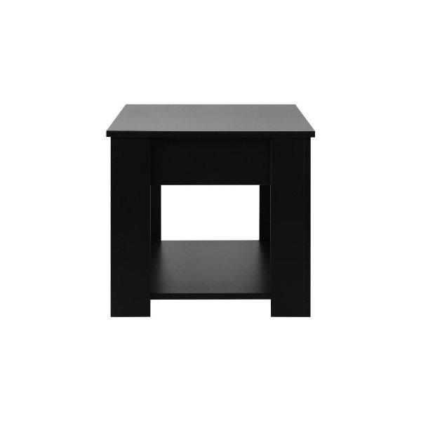 Coffee Table with Lift Up Top Storage Space Wooden Black