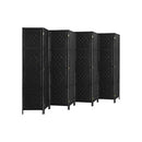 8 Panel Room Divider Privacy Screen Black