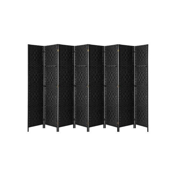 8 Panel Room Divider Privacy Screen Black – Simply Wholesale