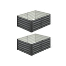 Garden Raised Bed x2 Galvanised Steel 120x80x45CM