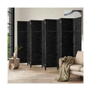 8 Panel Room Divider Privacy Screen Black