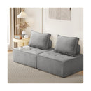 Modular Armless Sofa Linen Grey